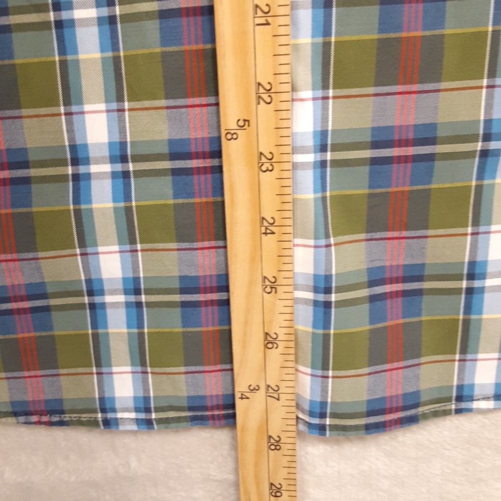 Abercrombie & Fitch Mens Muscle Short Sleeve Button Shirt Sz.M/Green-Plaid/Logo - Picture 12 of 14
